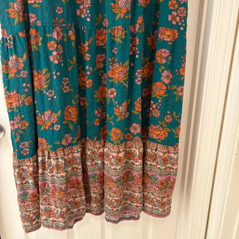 Natural Life Nova Maxi Dress, Teal Riviera Floral XL - Picture 7 of 8